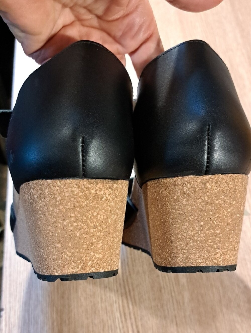 Birkenstock Papillio Black Cork Wedge Mary Jane Sandal 41 US 10/10.5 - Picture 7 of 12